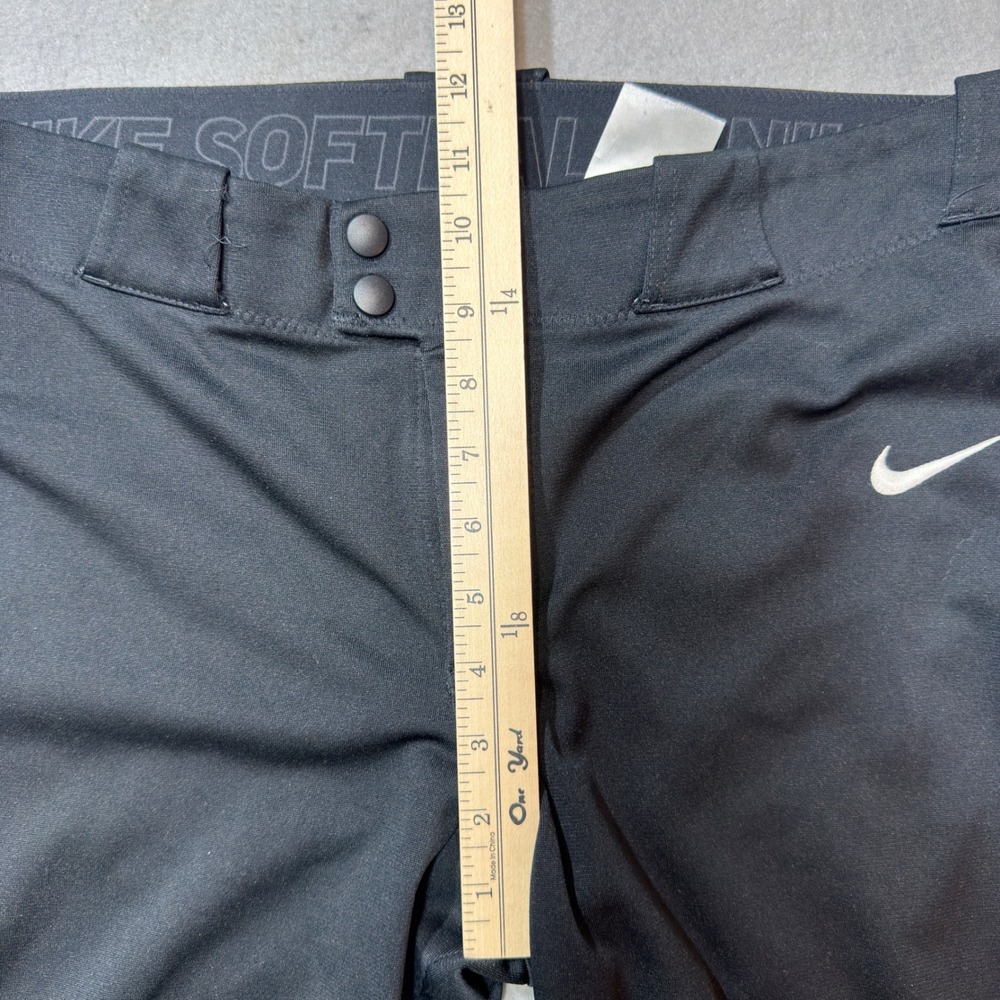 Nike Softball Pants Women Size Medium Black Cropped Athletic Performance Bottoms - Picture 3 of 12